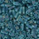 Miyuki quarter tila 5x1.2mm beads - Matted transparent teal ab QTL-2405FR